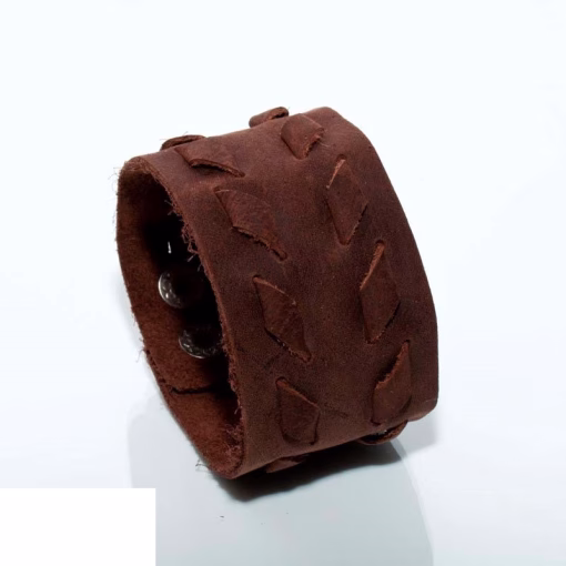 Brun läderarmband