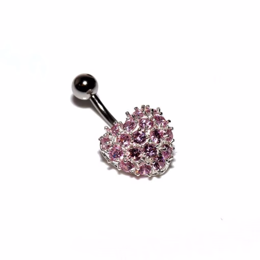 Sterling silver heart Navel Bananabell