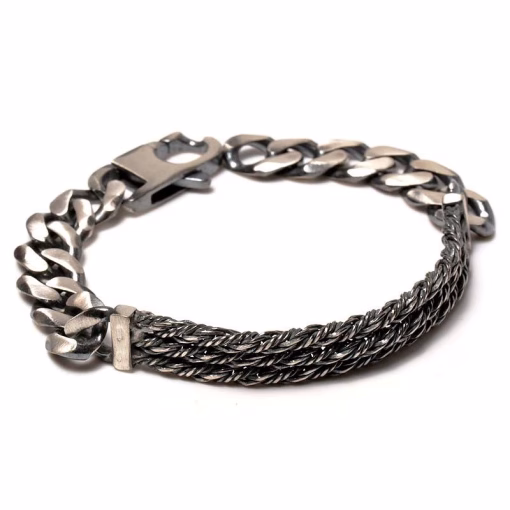 silverarmband för män