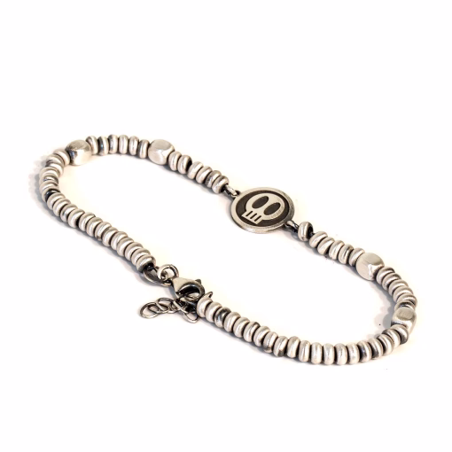 925 silver skull Armband